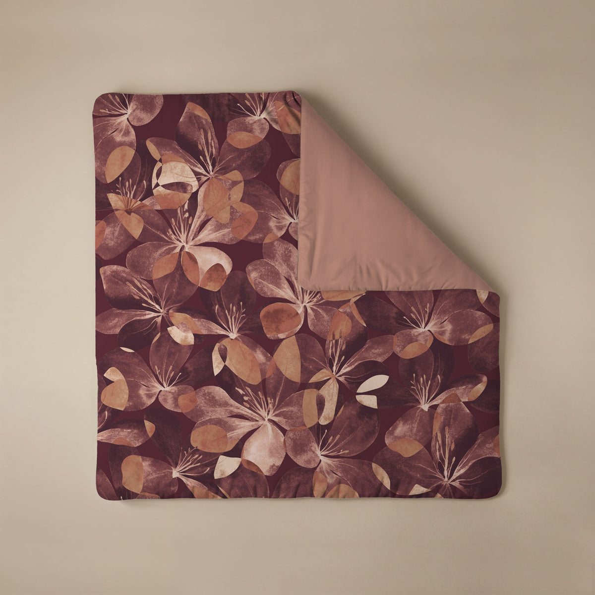 Couette Zelesta Comfort Design Sans Coutures - Oversized Flower Blush Red