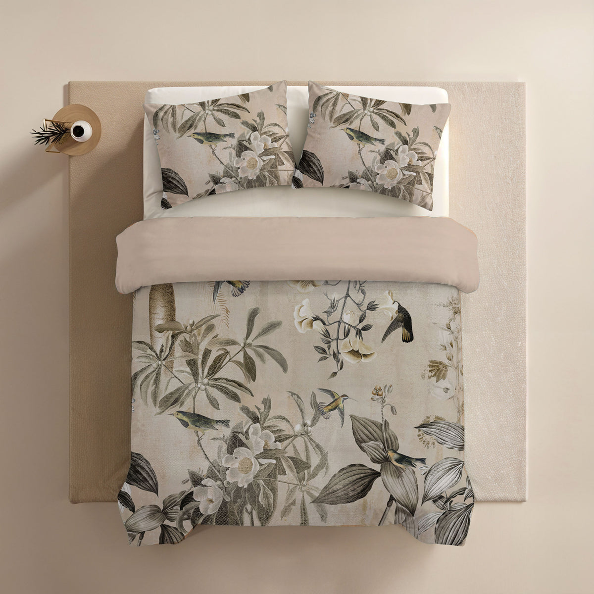 Zelesta Comfort Design Seamless Duvet - Vintage Birds Sand