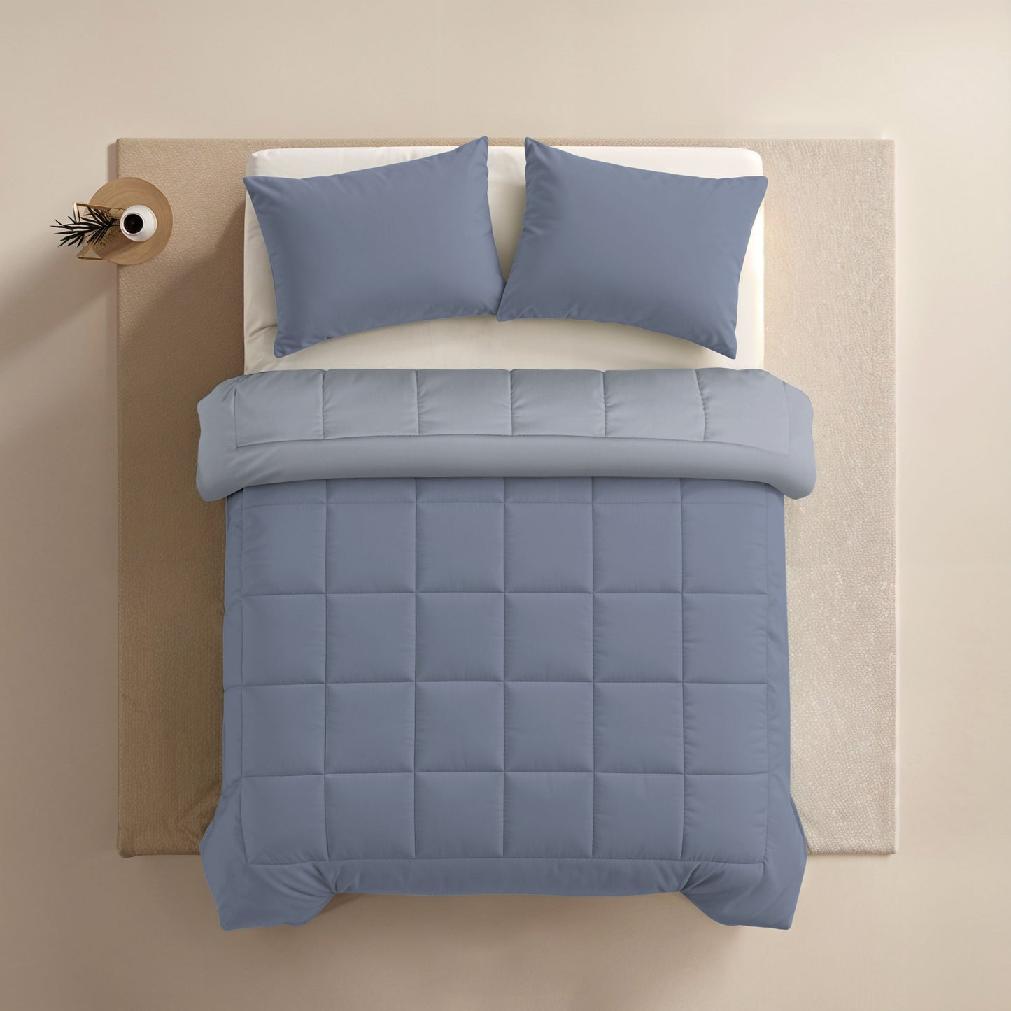 Couette Zelesta Comfort Duo - Bleu Glace & Bleu Doux