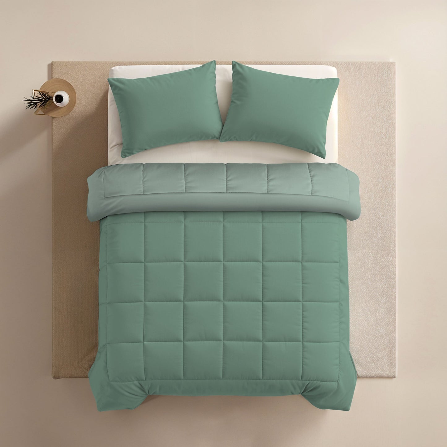 Couette Zelesta Comfort Duo - Vert Menthe & Vert Clair
