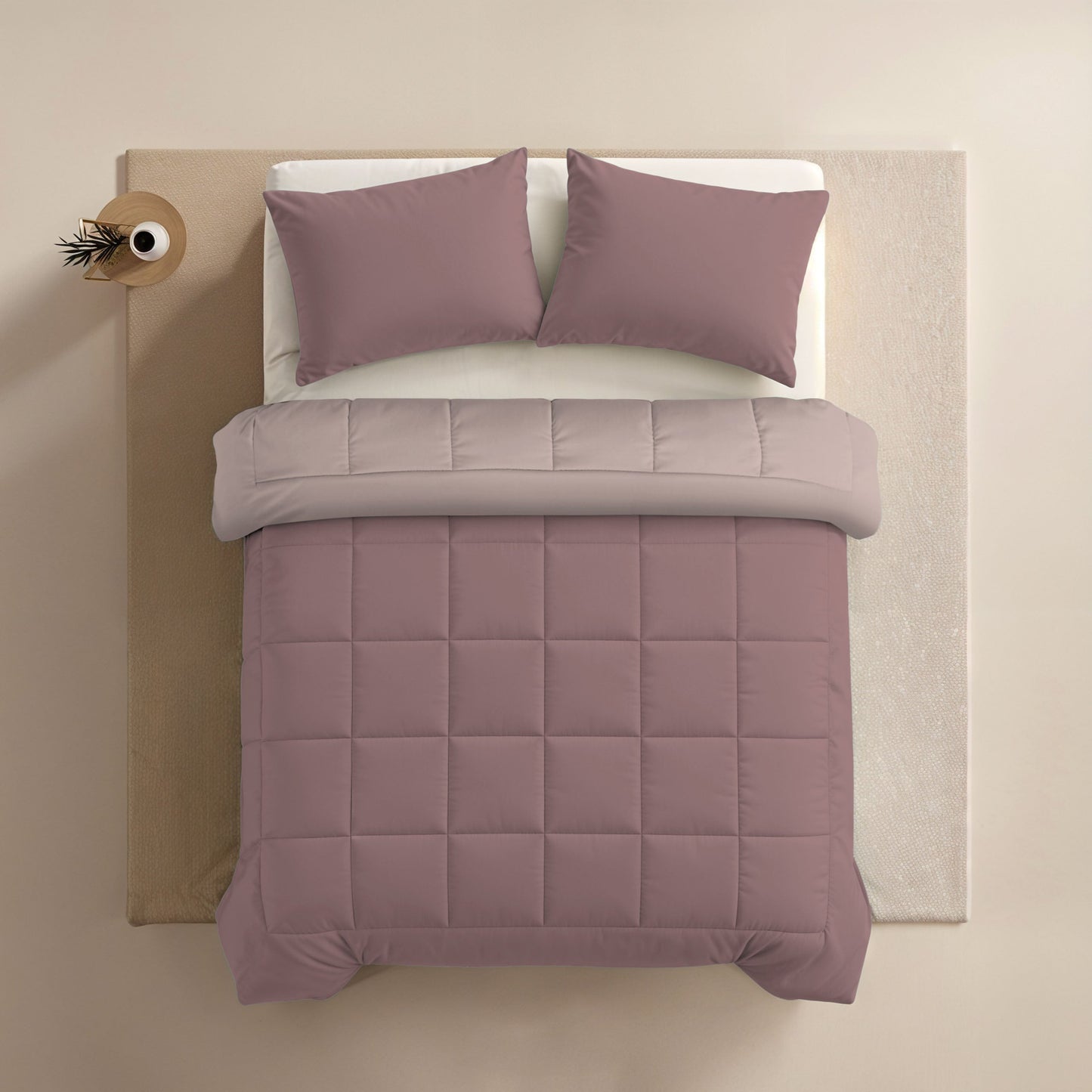 Taie d'oreiller Zelesta Comfort Duo - Rose Poussiéreux