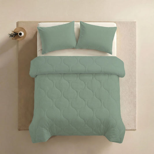 Zelesta Special Muslin Pillowcase Set Of 2 - Eucalyptus Green