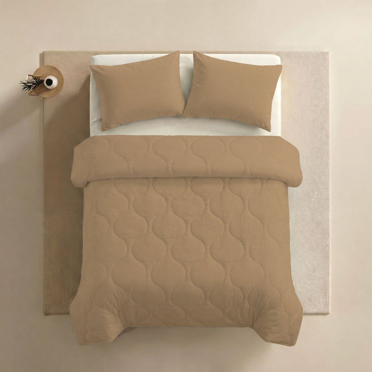 Zelesta Special Muslin Pillowcase Set Of 2 - Warm Soft Beige