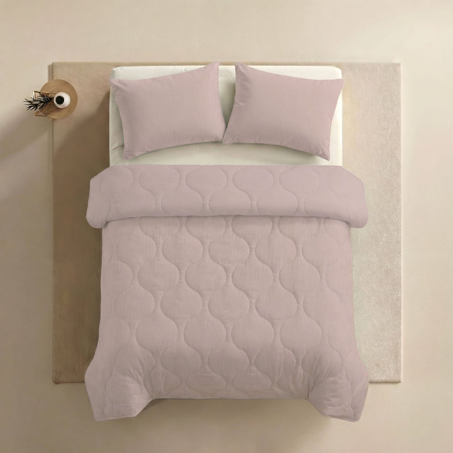 Couette d'été spéciale en mousseline Zelesta - Rose doux