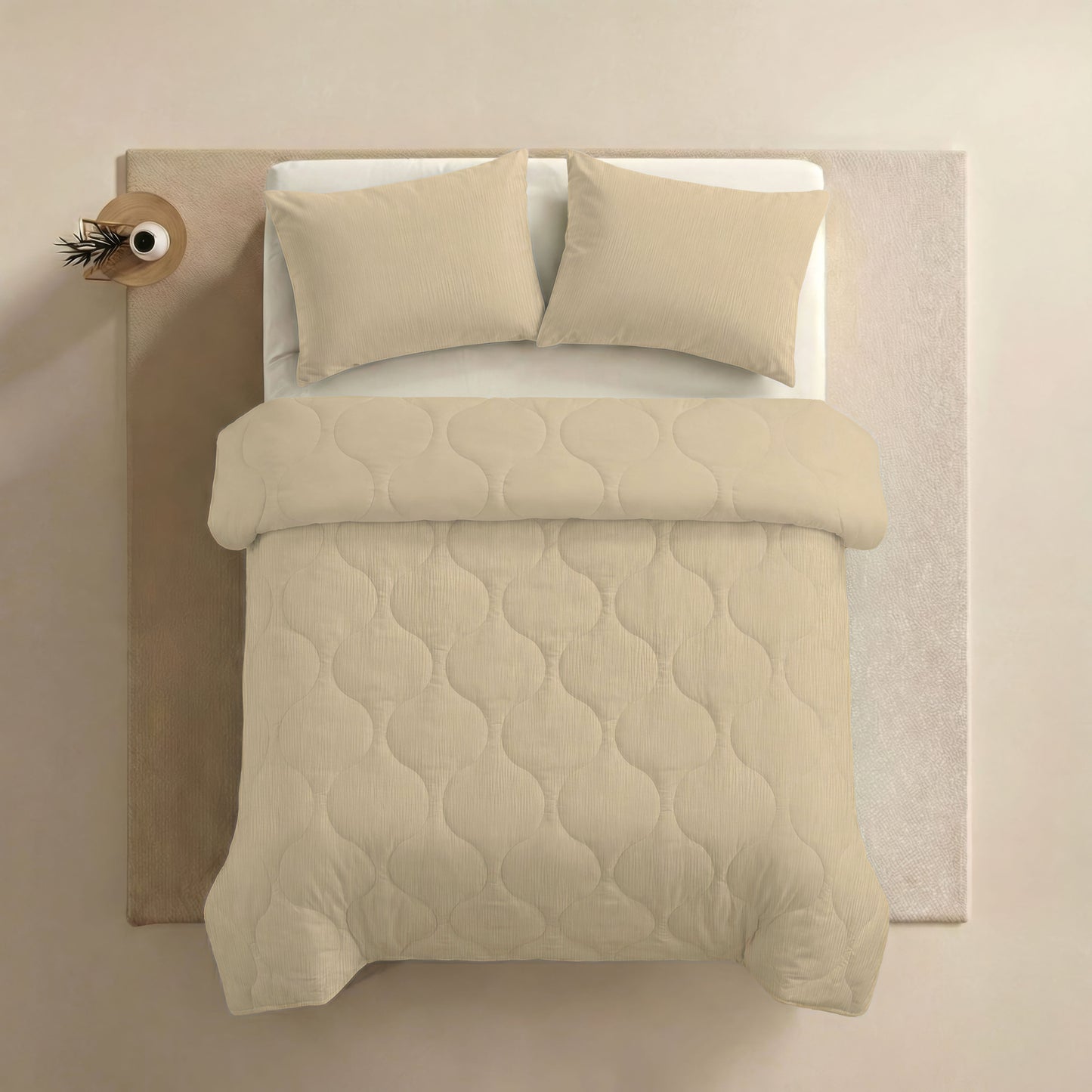 Couette d'été spéciale en mousseline Zelesta - Jaune beurre doux