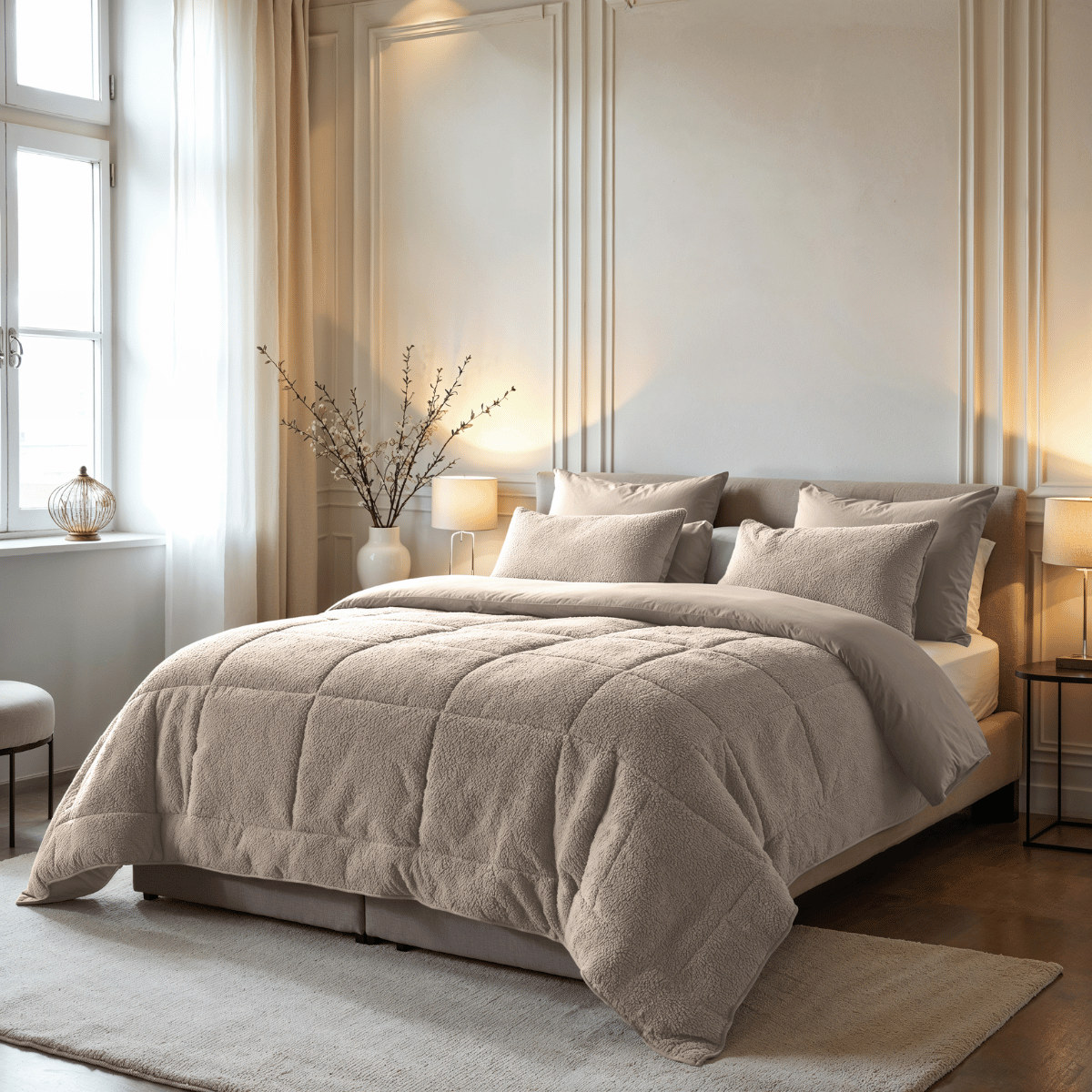 Couette spéciale Zelesta Teddy - Taupe