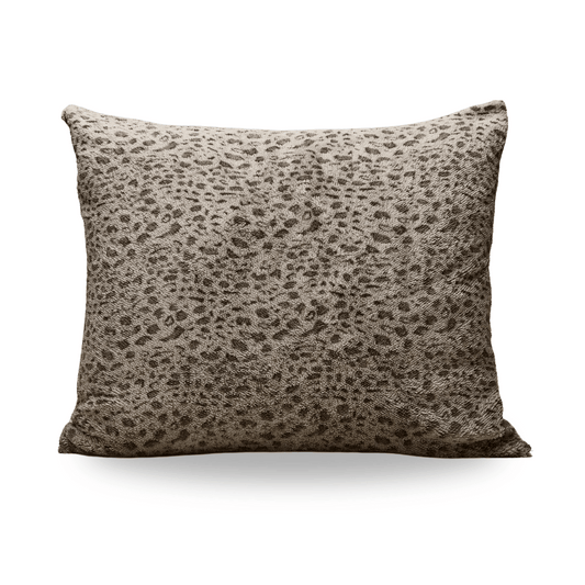 Ensemble de 2 taies d'oreiller spéciales Zelesta Teddy Panther - Taupe