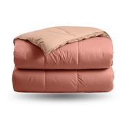 Couette Zelesta Deluxe Duo en coton percale - Saumon & Pêche