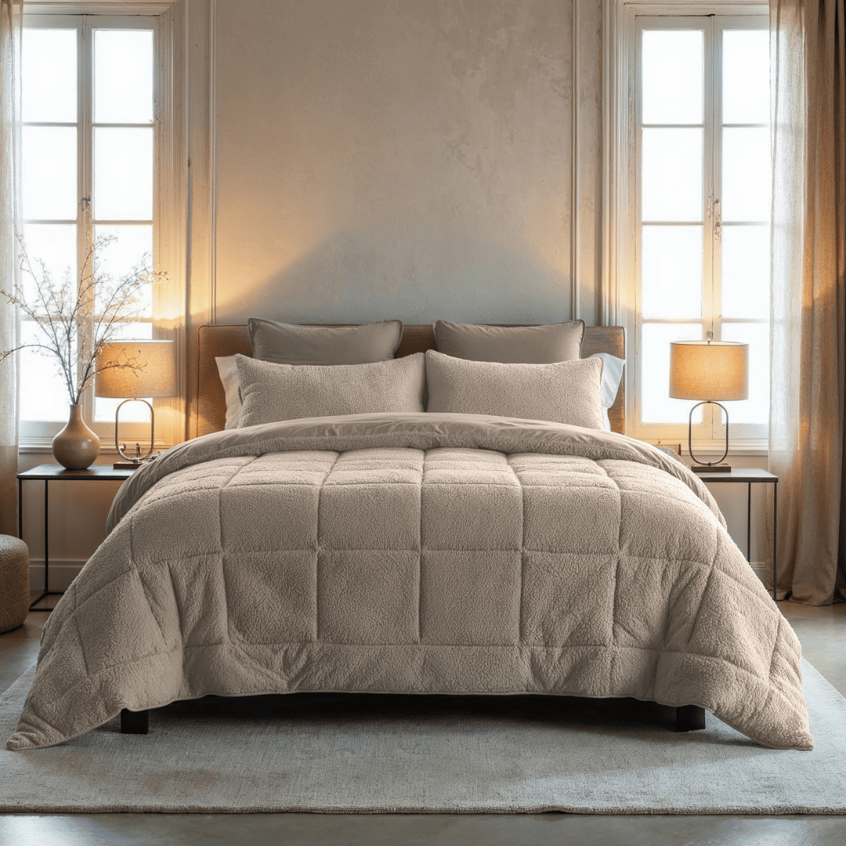 Couette spéciale Zelesta Teddy - Taupe