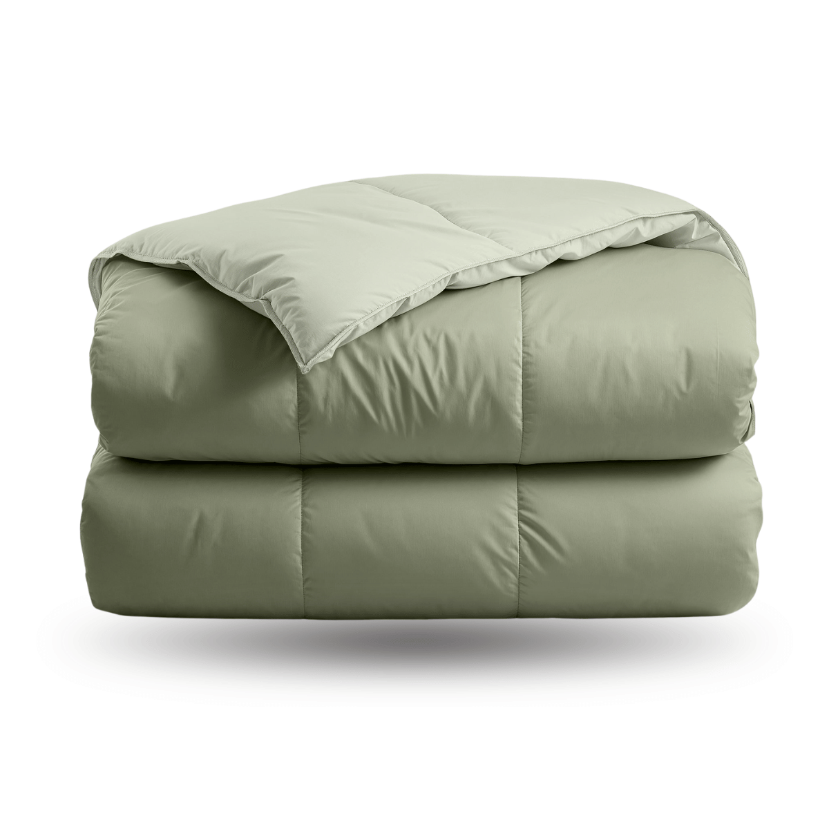 Couette Zelesta Deluxe Duo en coton percale - Vert olive et menthe