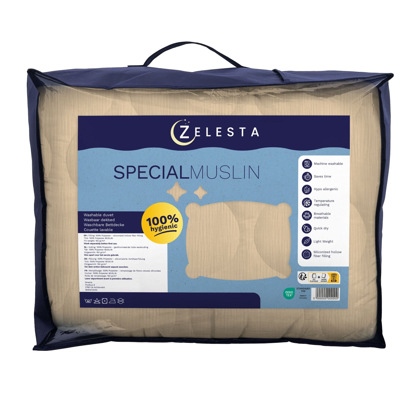 Couette d'été spéciale en mousseline Zelesta - Jaune beurre doux