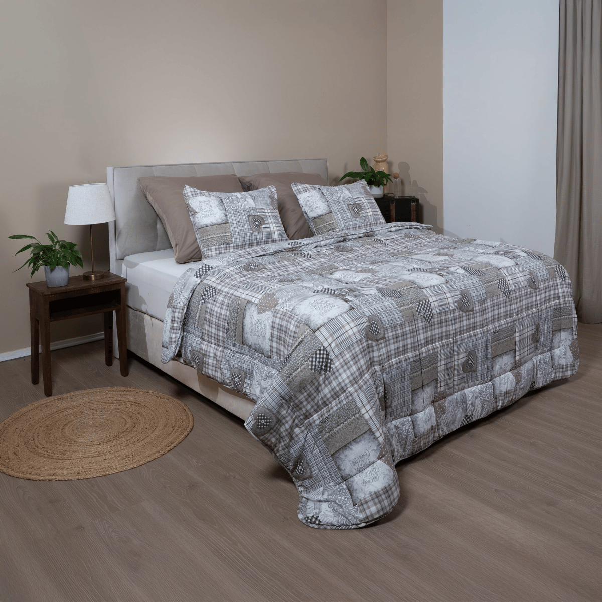 Couette Zelesta Comfort Design - Cœurs en patchwork