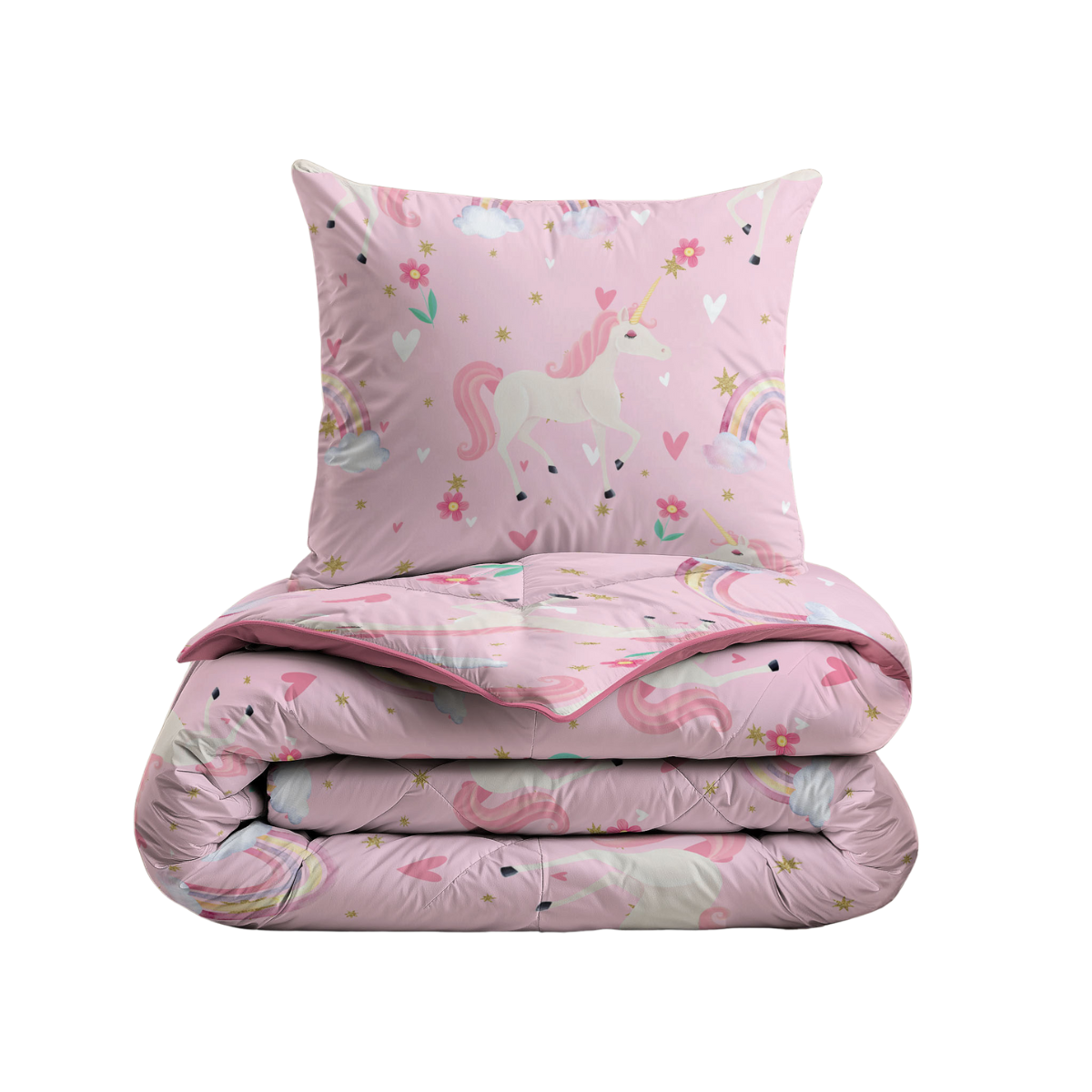 Couette Zelesta Comfort Kids - Licorne Arc-en-ciel