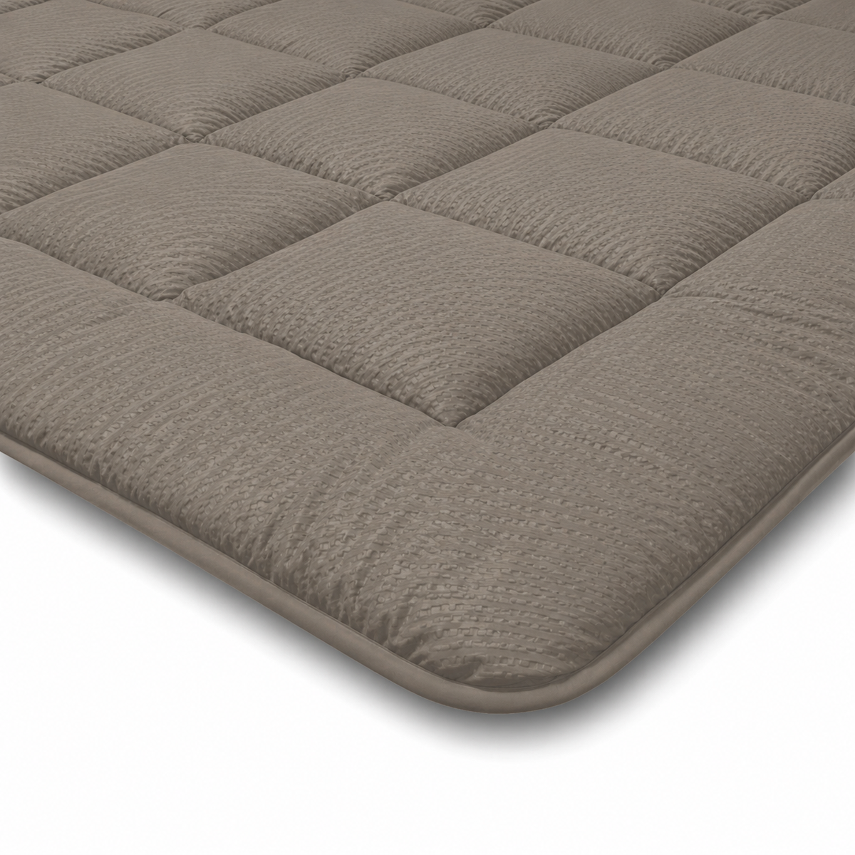 Zelesta Comfort Structure Seersucker Bettdecke - Taupe & Beige