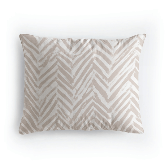 Ensemble de 2 taies d'oreiller en coton design Zelesta Pure - Crème ethnique