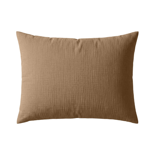 Ensemble de 2 taies d'oreiller en mousseline de coton Deluxe Zelesta - Marron