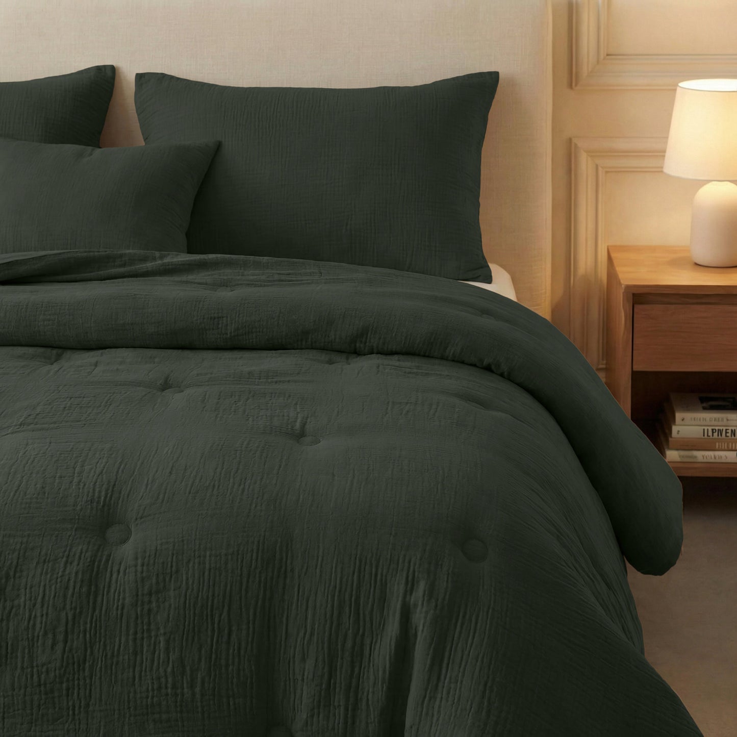 Couette en mousseline de coton Deluxe Zelesta - Vert