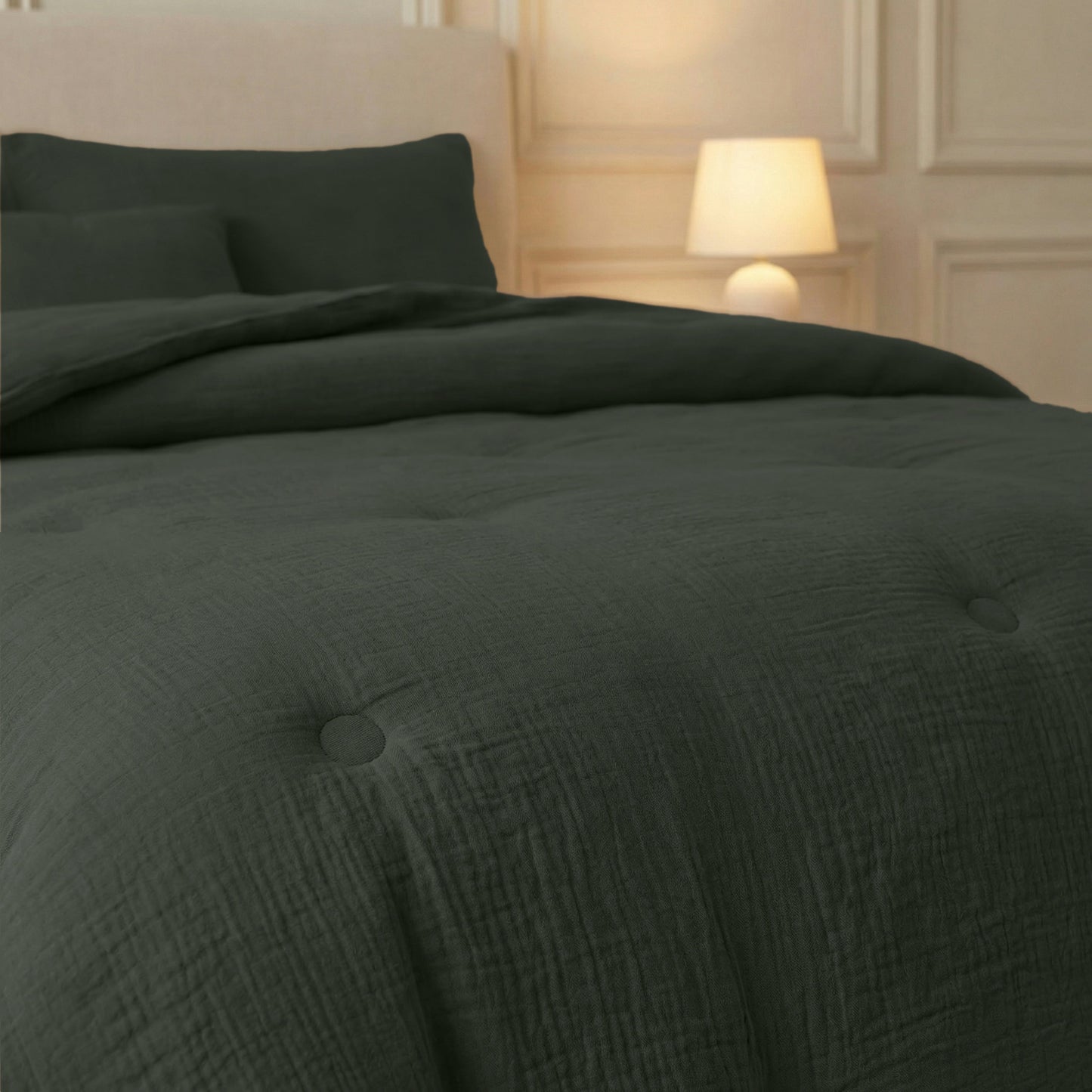 Couette en mousseline de coton Deluxe Zelesta - Vert