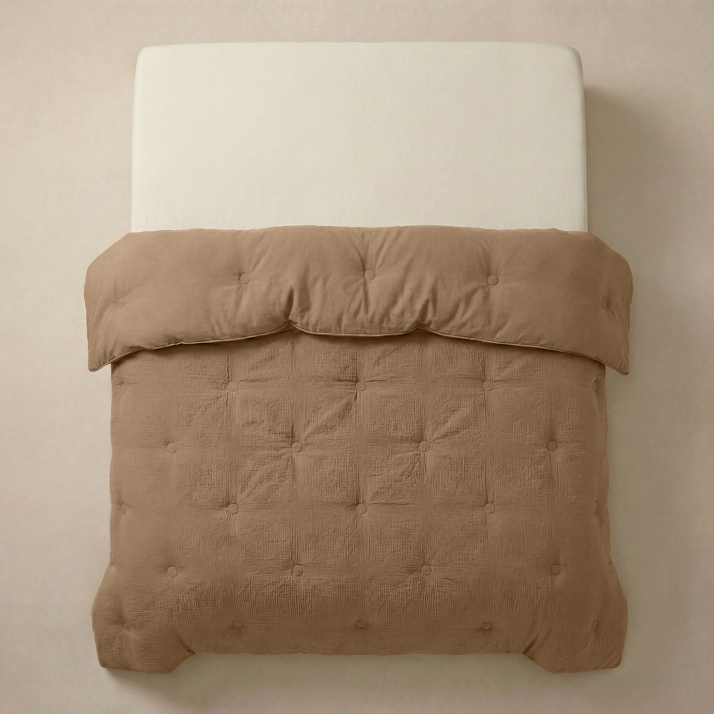 Couette en mousseline de coton Deluxe Zelesta - Marron