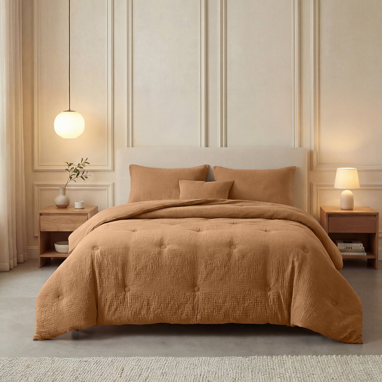 Couette en mousseline de coton Deluxe Zelesta - Terra