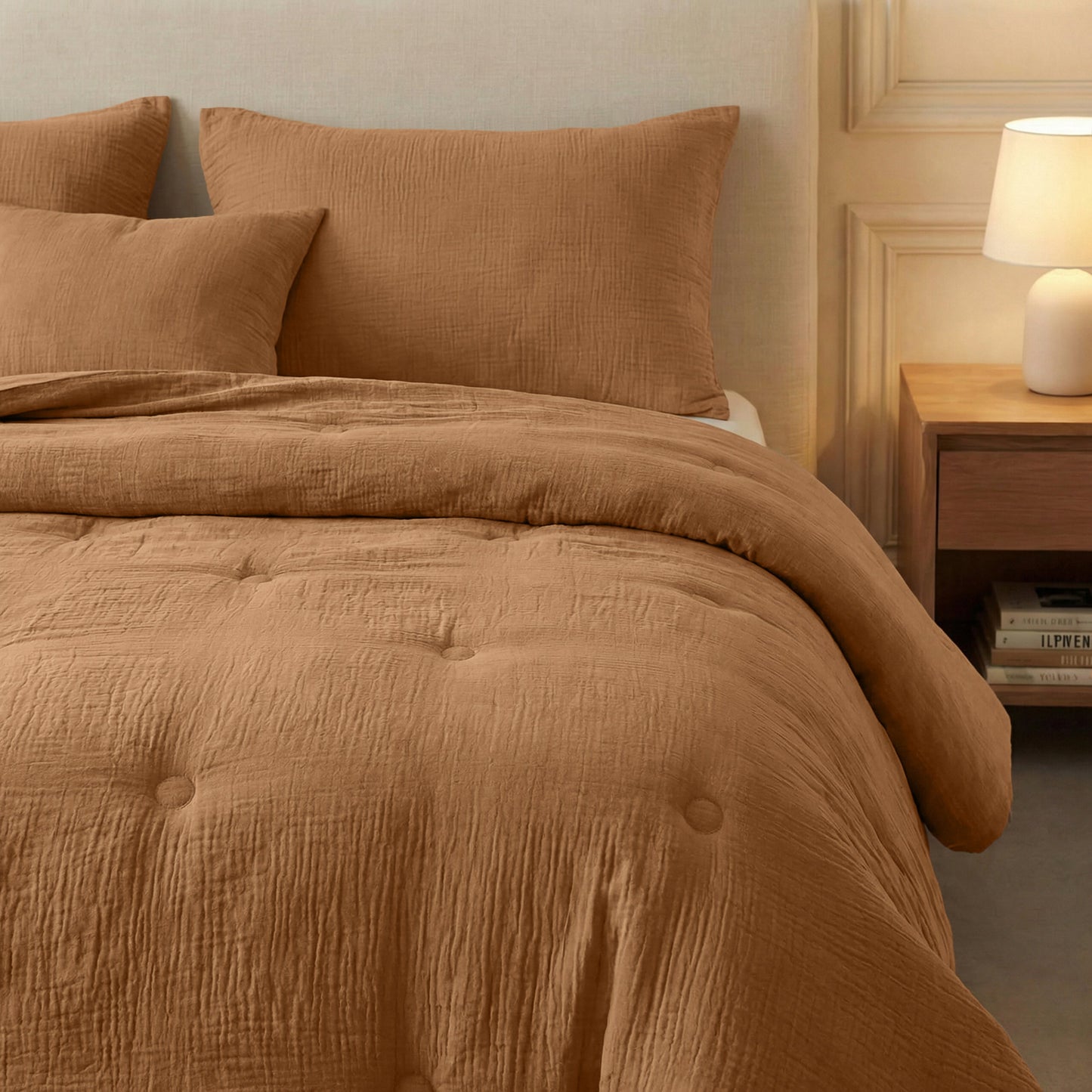Couette en mousseline de coton Deluxe Zelesta - Terra