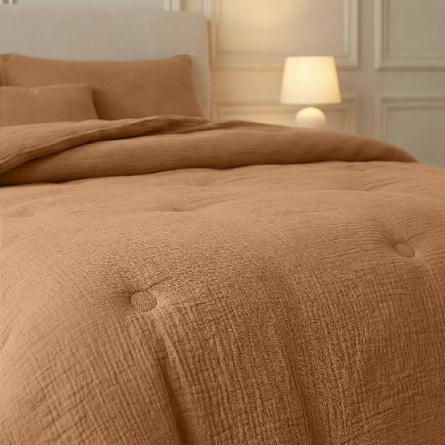 Couette en mousseline de coton Deluxe Zelesta - Terra