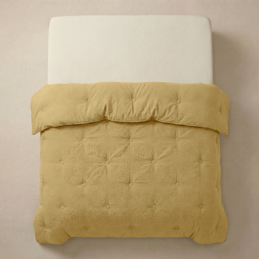Couette en mousseline de coton Deluxe Zelesta - Ocre