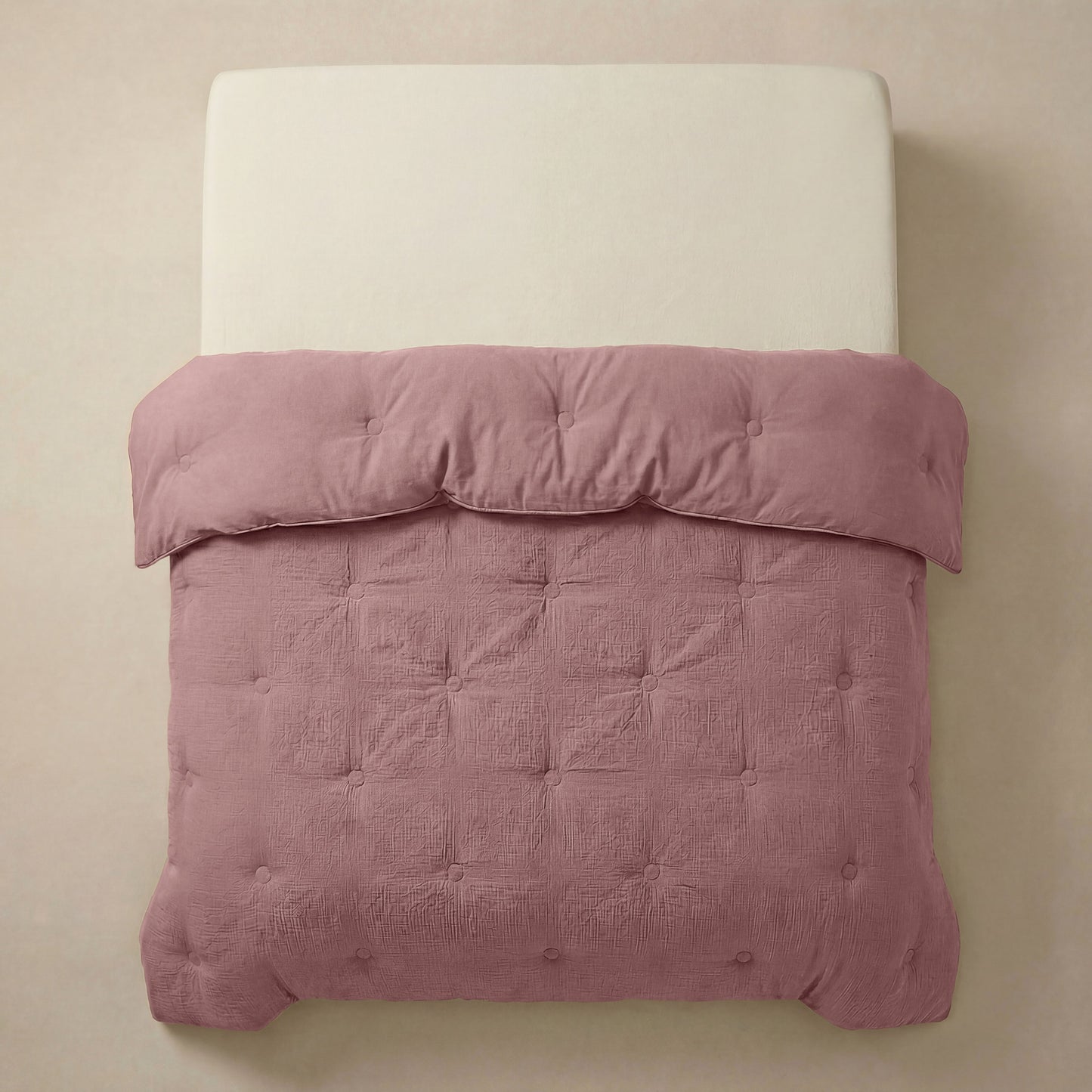 Couette en mousseline de coton Deluxe Zelesta - Rose poussiéreux