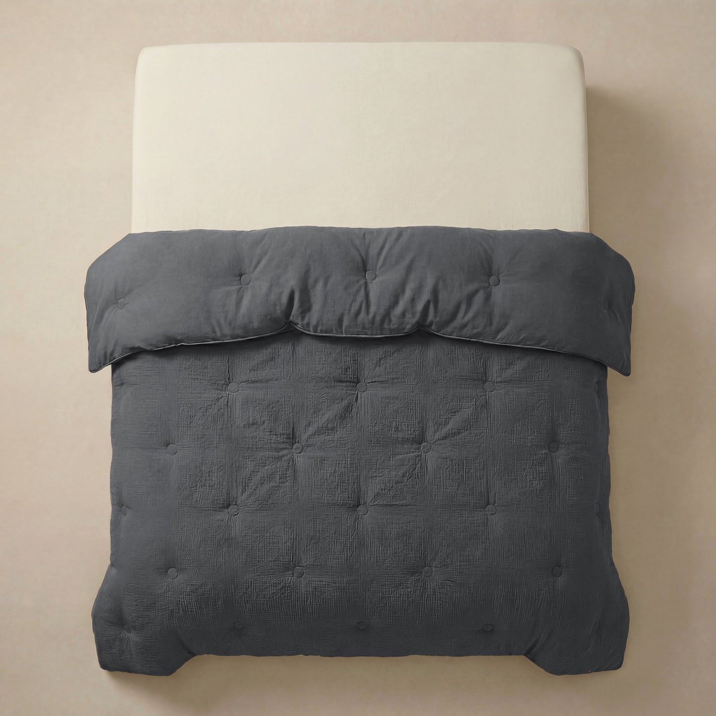 Couette en mousseline de coton Deluxe Zelesta - Anthracite