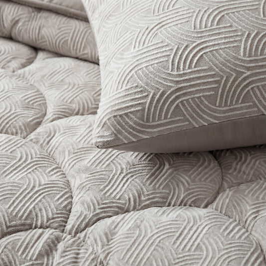 Ensemble de 2 taies d'oreiller Zelesta Special Flannel Luxe - Taupe et gris