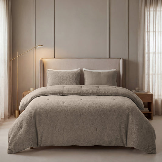 Couette en mousseline de coton spéciale Zelesta Teddy - Taupe