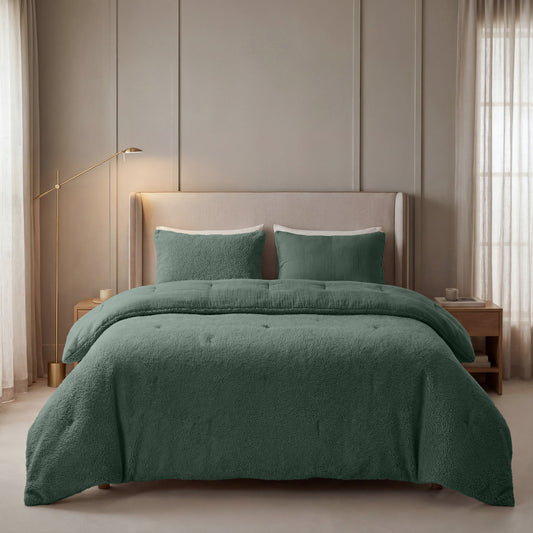 Couette en mousseline de coton spéciale Zelesta Teddy - Vert