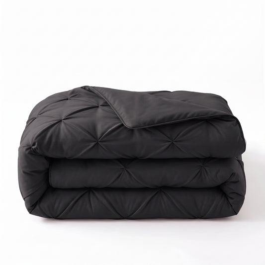 Zelesta Everyday Pintuck Duvet - Black