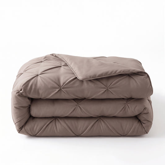 Zelesta Everyday Pintuck Duvet - Taupe