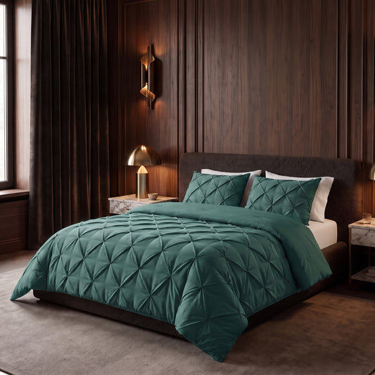 Zelesta Everyday Pintuck Duvet - Sea Green
