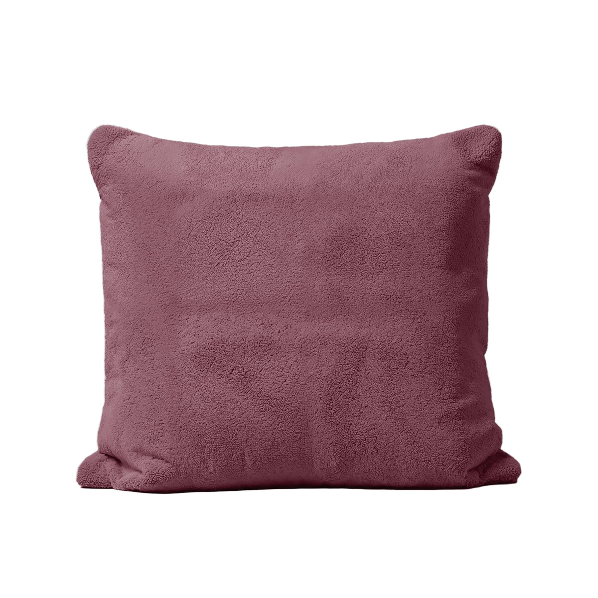 Zelesta Teddy-Kissenbezug-Set, 2 Stück – Bordeauxrot
