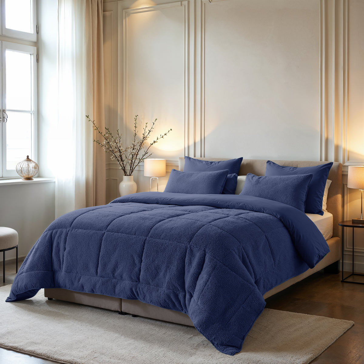 Zelesta Special Teddy Bettdecke - Marineblau