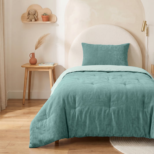 Zelesta Special Kids Chenille Duvet - Sea Green