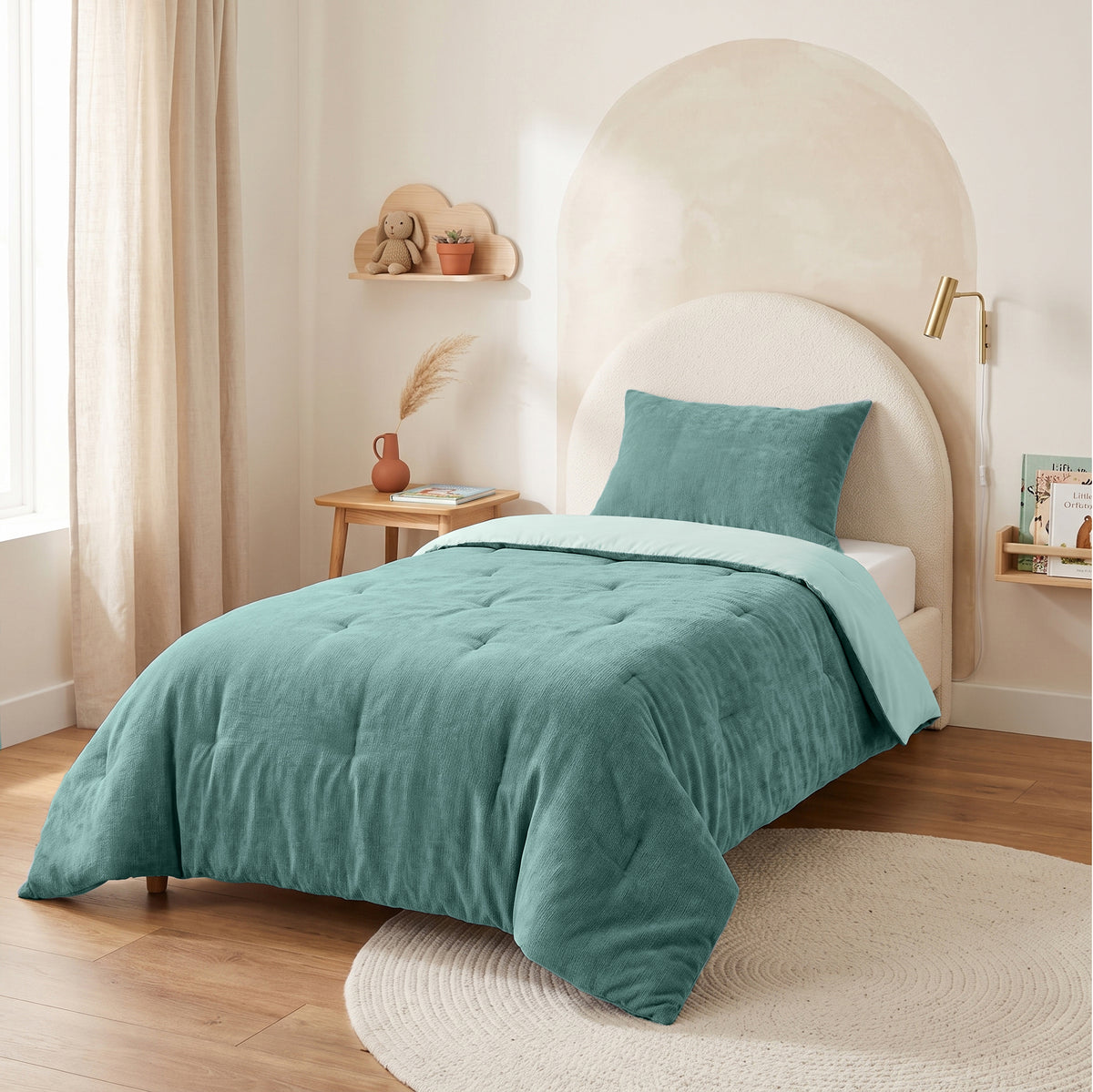 Zelesta Special Kids Chenille Couette - Vert Marin