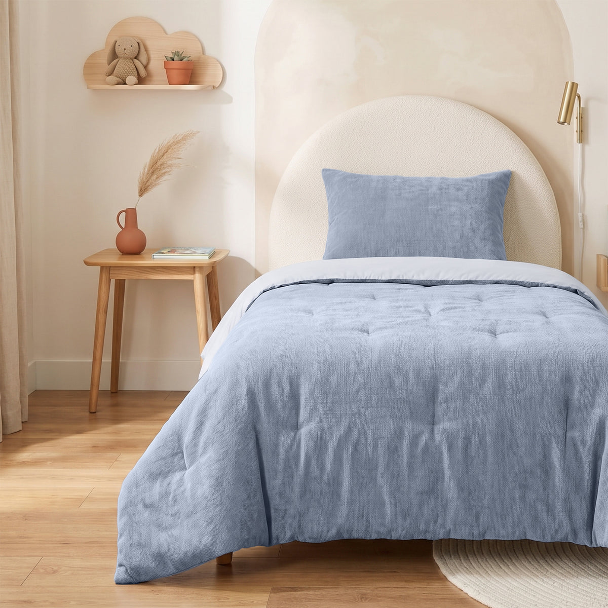 Zelesta Special Kids Chenille Bettdecke – Eisblau
