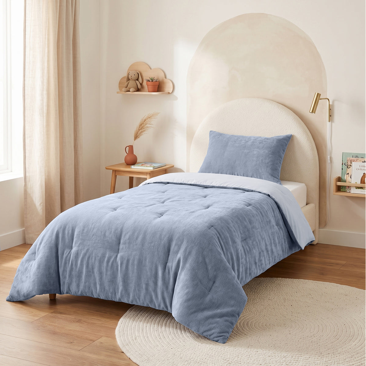 Zelesta Special Kids Chenille Bettdecke – Eisblau