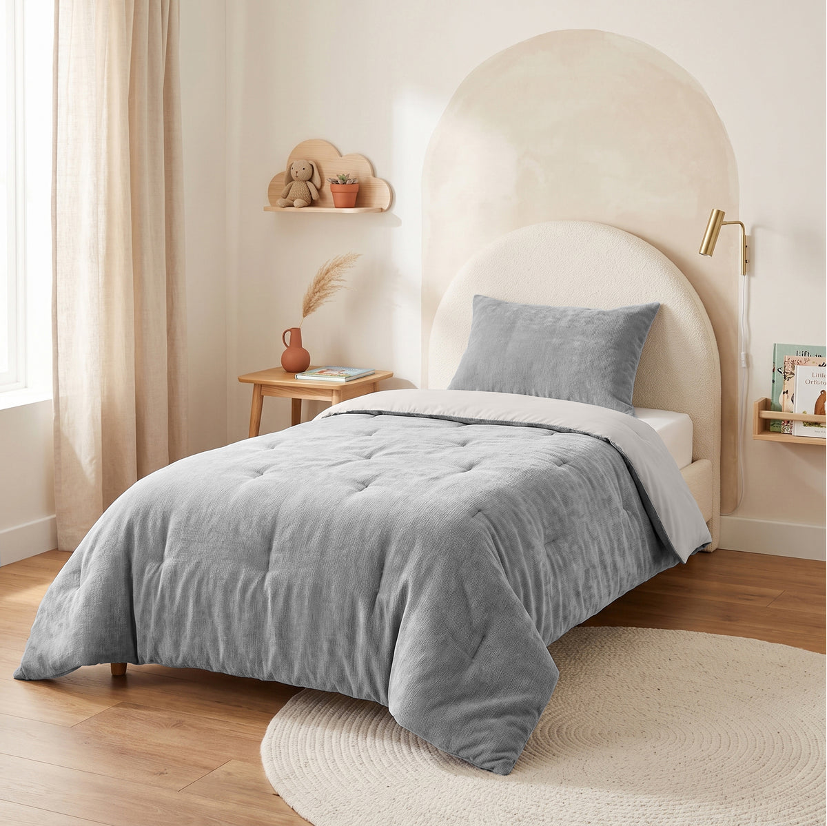 Zelesta Special Kids Chenille Bettdecke – Dunkelgrau