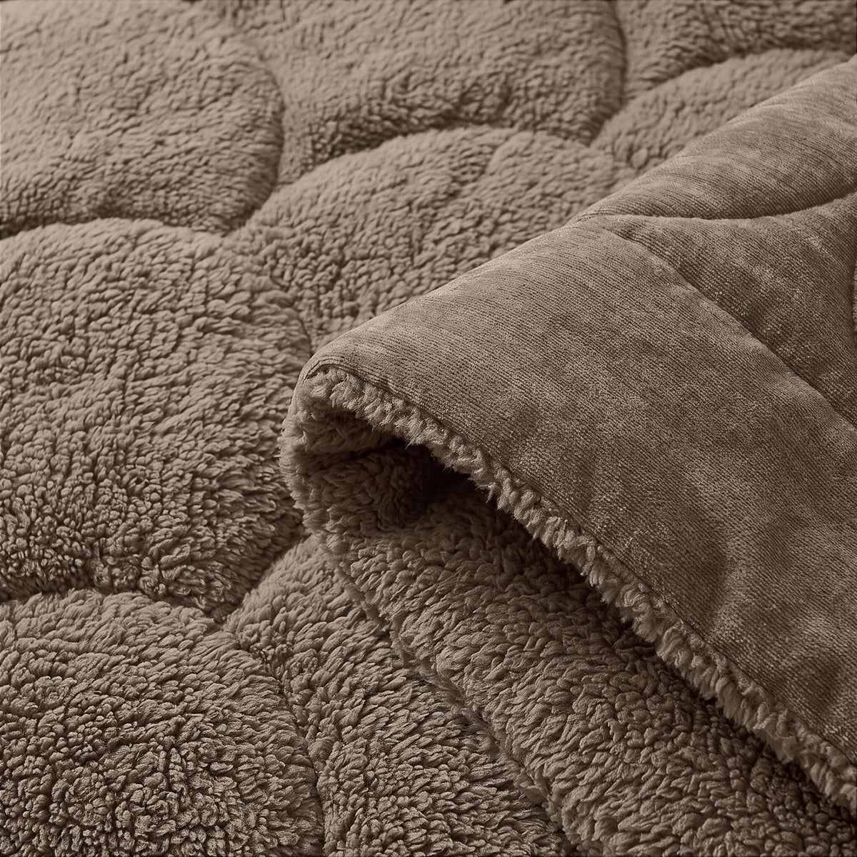 Zelesta Special Teddy Chenille Bettdecke – Dunkeltaupe