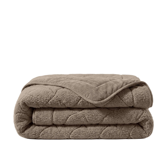 Zelesta Special Teddy Chenille Bettdecke – Dunkeltaupe