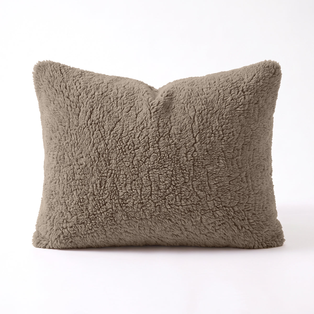 Zelesta Special Teddy Chenille Kissenbezüge Set Von 2 – Dunkeltaupe