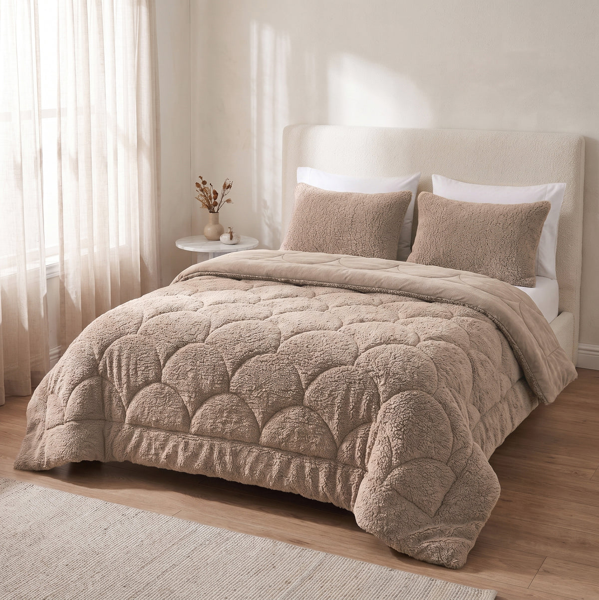 Zelesta Special Teddy Chenille Bettdecke – Altrosa