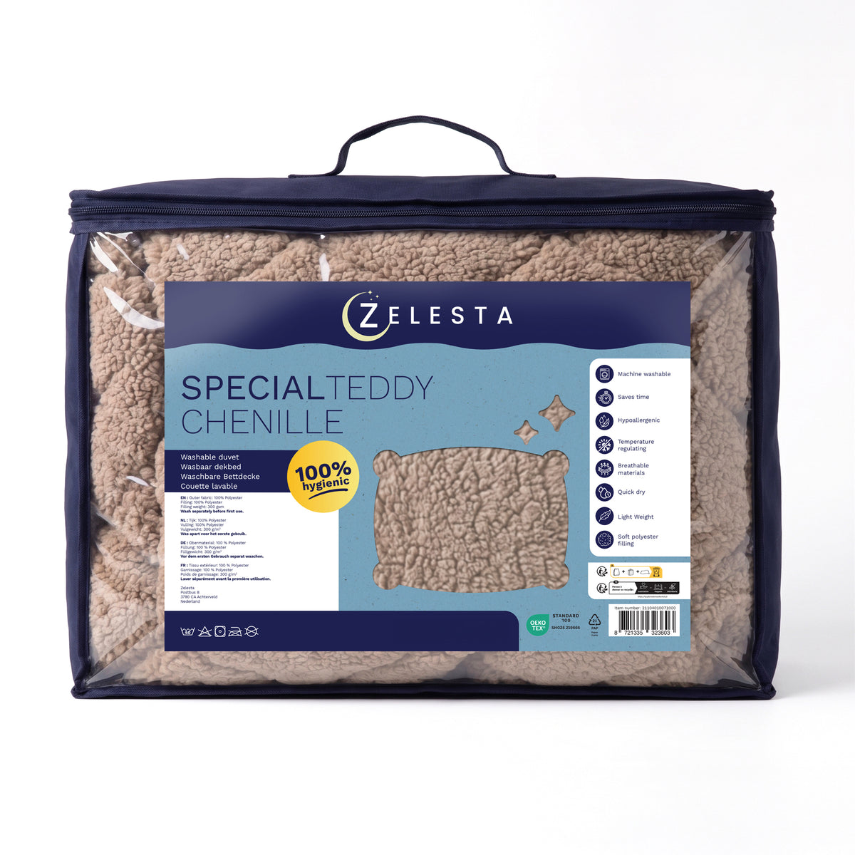 Zelesta Special Teddy Chenille Bettdecke – Altrosa