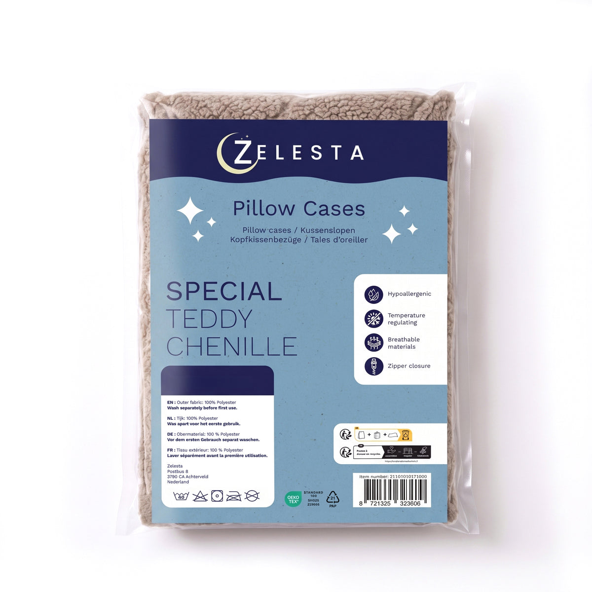 Zelesta Special Teddy Chenille Kissenbezüge Set Von 2 – Altrosa