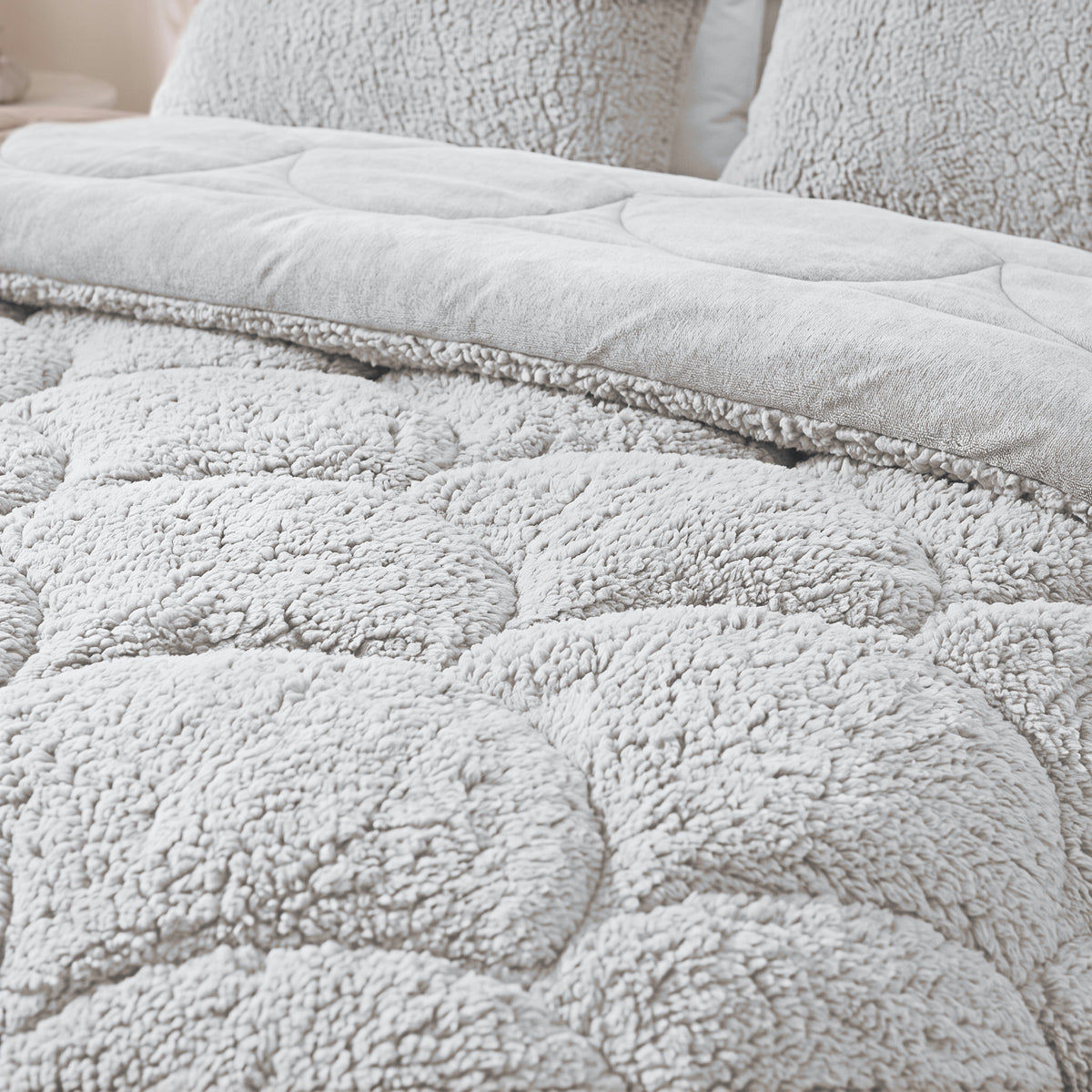 Zelesta Special Teddy Chenille Bettdecke – Grau