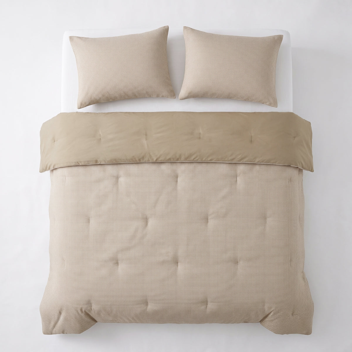 Zelesta Special Gaufrée en Percale Taies d'oreiller Lot de 2 - Mix Marron